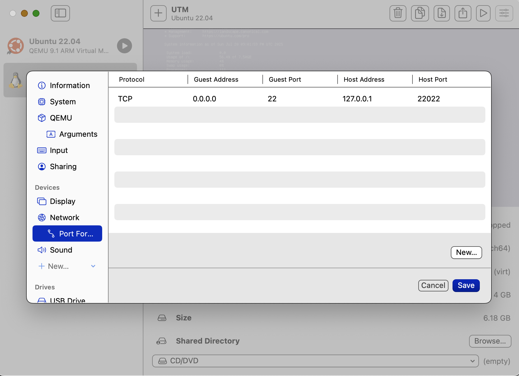 Port forwarding